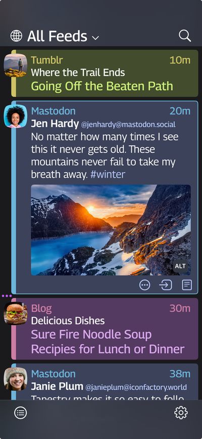 Tapestry iOS app