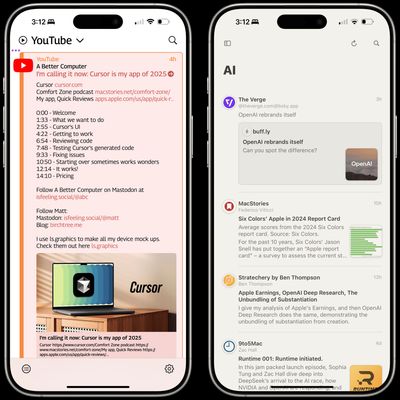 Tapestry (left) and Reeder.