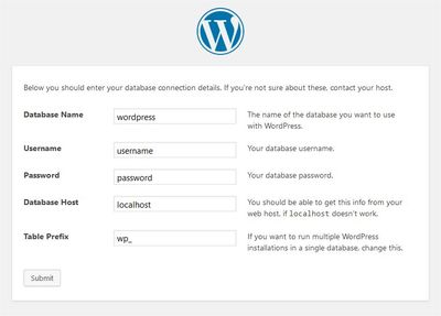 WordPress 5 minute install