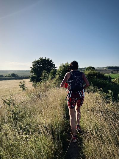 Running along Devils Dyke Devils Dyke
